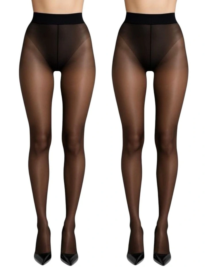 High Heel Jungle 15 Denier Glazed Finish Tights - 2 Pack image 2