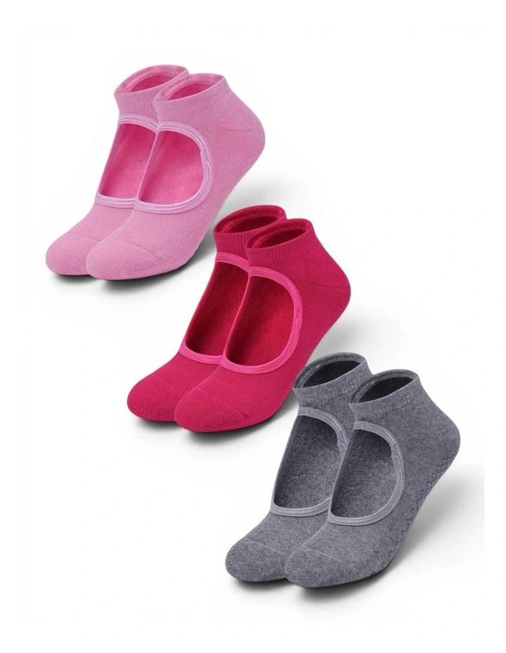 Peek Grip Socks 3 Pack in Multi image 1