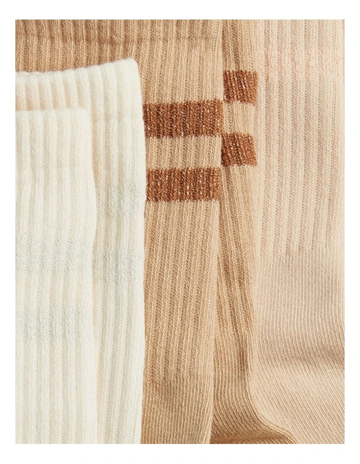 Pilates Yoga Socks 3 Pack in Multi image 2