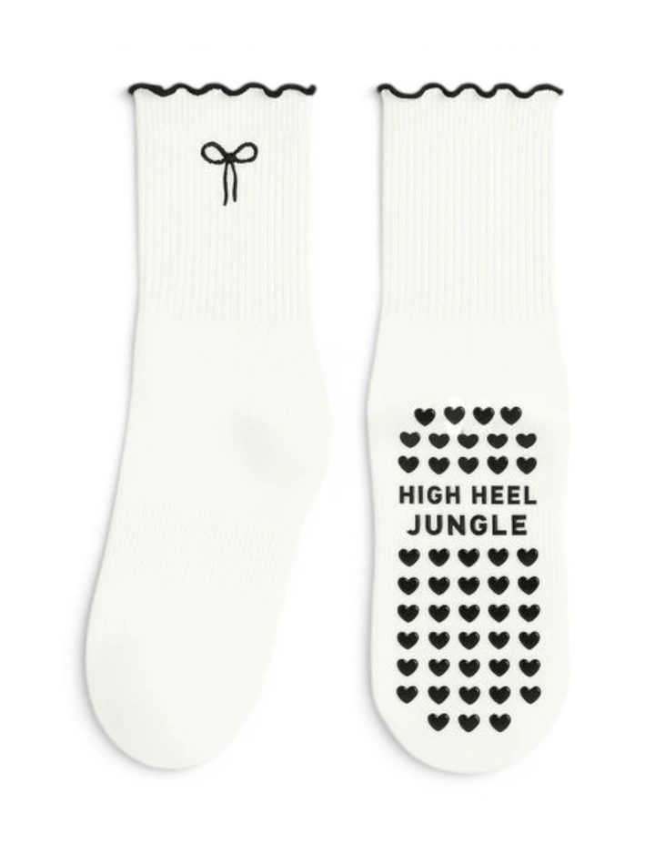 Bowtiful Lettuce Edge Grip Socks 3 Pairs in Multi image 2