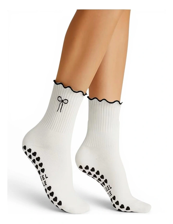 Bowtiful Lettuce Edge Grip Socks 3 Pairs in Multi image 7