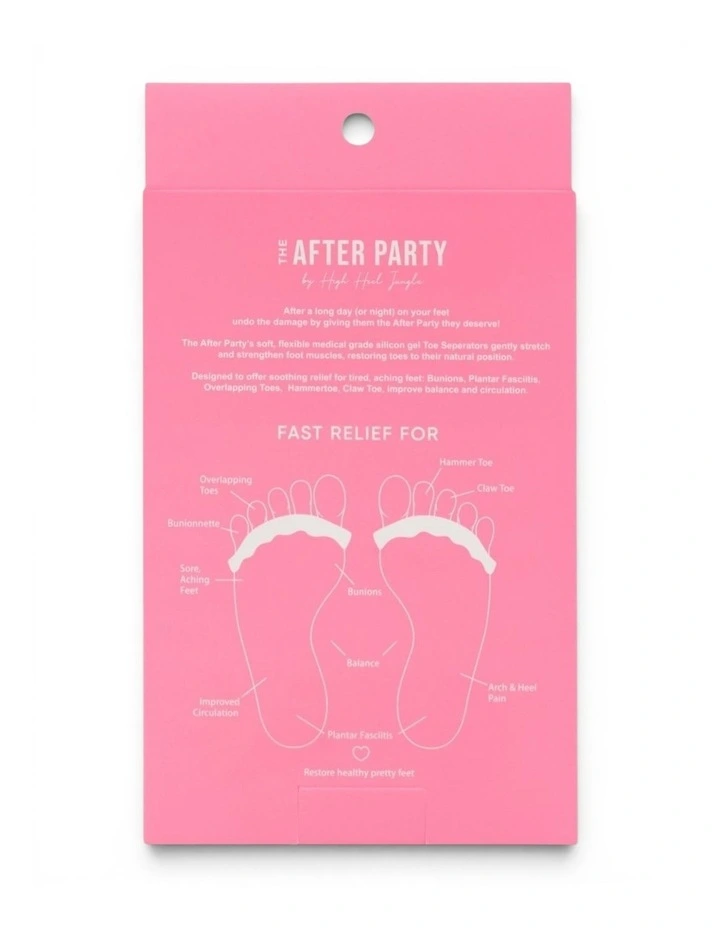 After Party Silicon Gel Toe Separators 2 Pairs in Multi image 2