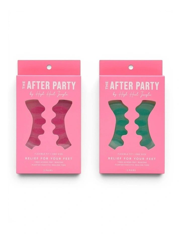 After Party Silicon Gel Toe Separators 2 Pairs in Multi image 5