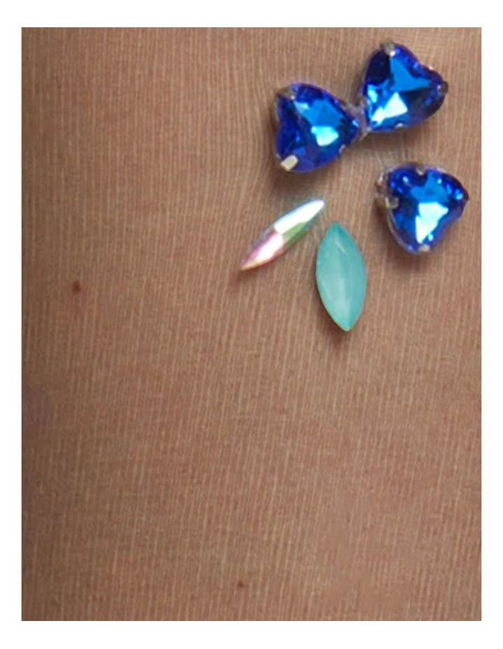 Arcadia Hand Embellished Crystal Flower Sheer Tights image 3