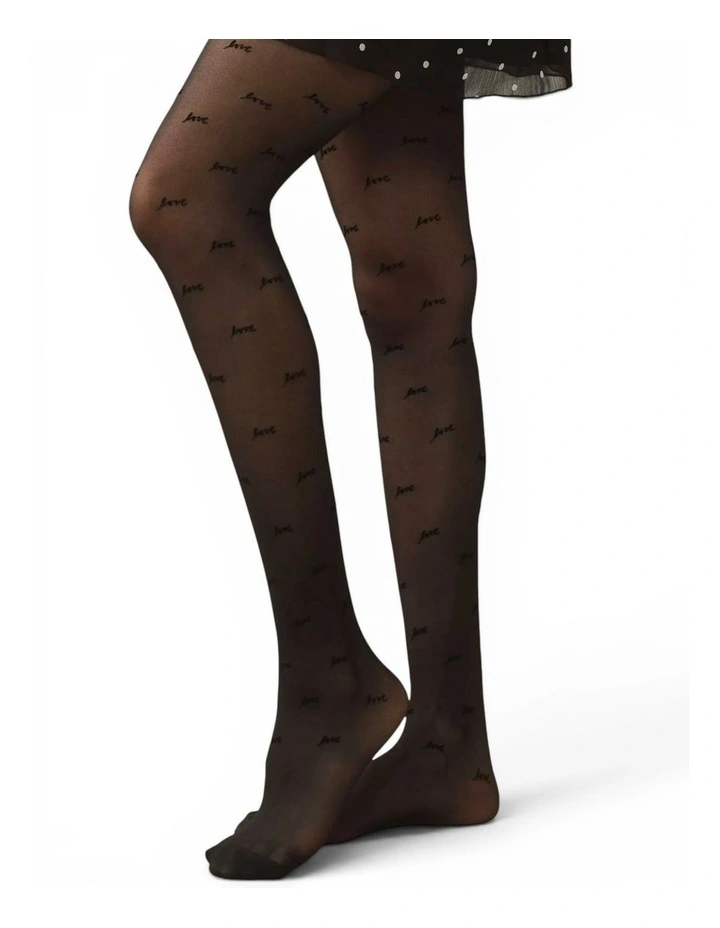Love Velvet Flocking Premium Tights image 2