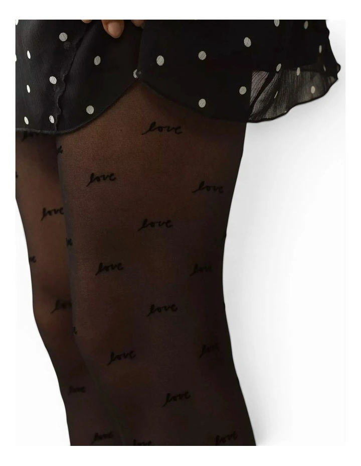 Love Velvet Flocking Premium Tights image 3