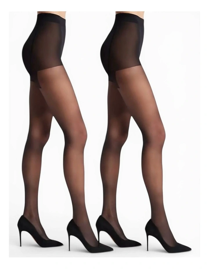 15 Denier Silky Slimming Sheer Tights - 2 Packs image 1