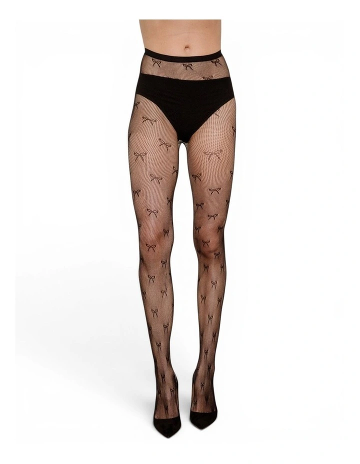 Bow Mesh Tights image 2