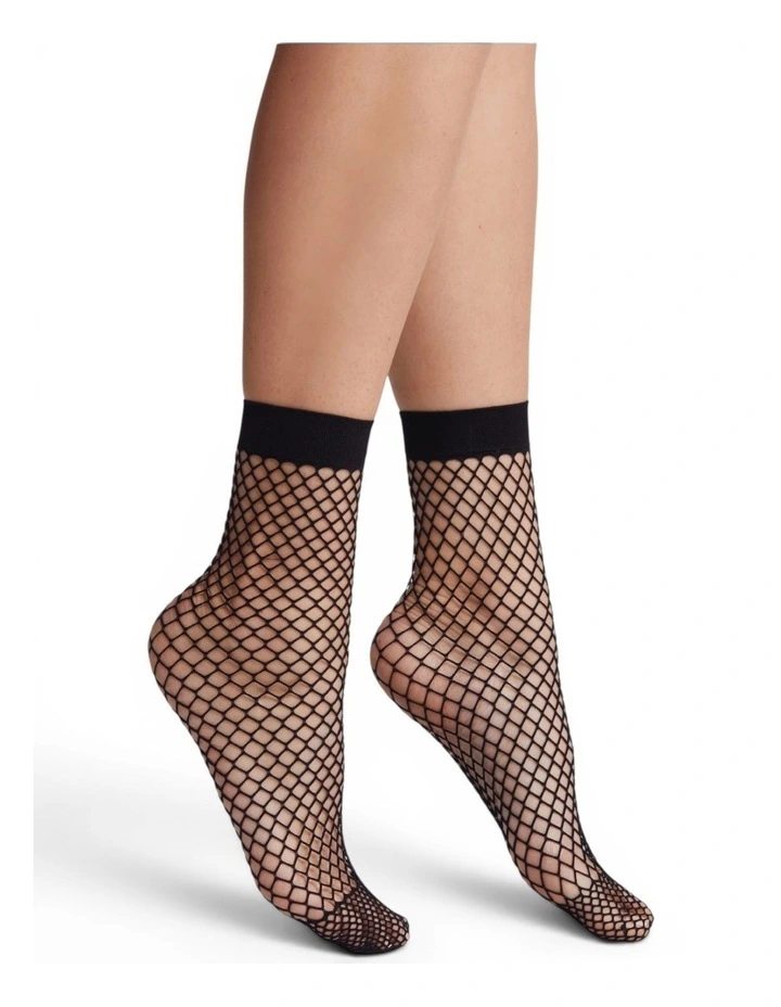 Catch Em Fishnet Socks in Black image 1