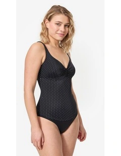 1-Piece Body-Sculpting Doli Puka Swimsuit in Black
