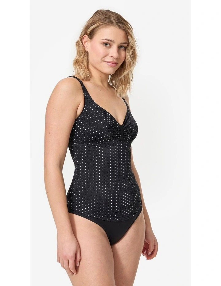 1-Piece Body-Sculpting Doli Puka Swimsuit in Black image 1