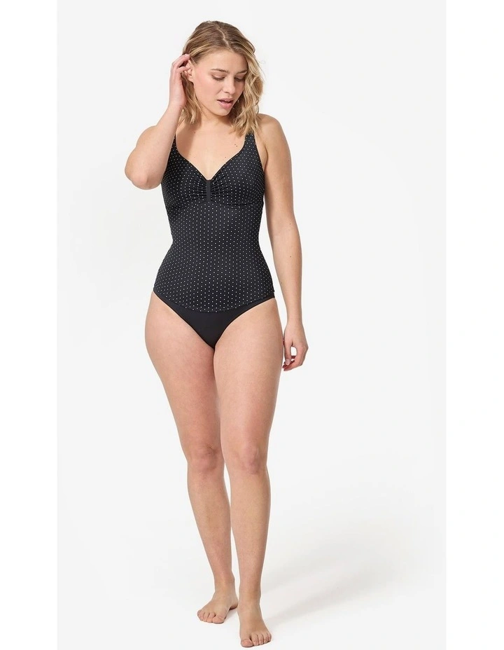 1-Piece Body-Sculpting Doli Puka Swimsuit in Black image 3