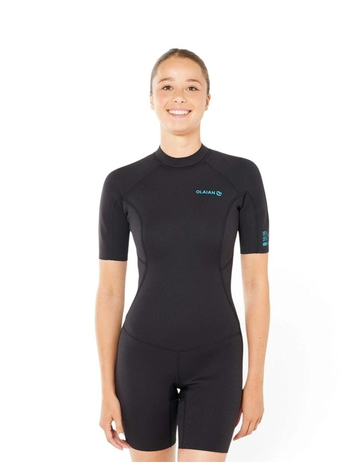 Neoprene Surf Shorty 100 Wetsuit 1.5mm in Black image 1
