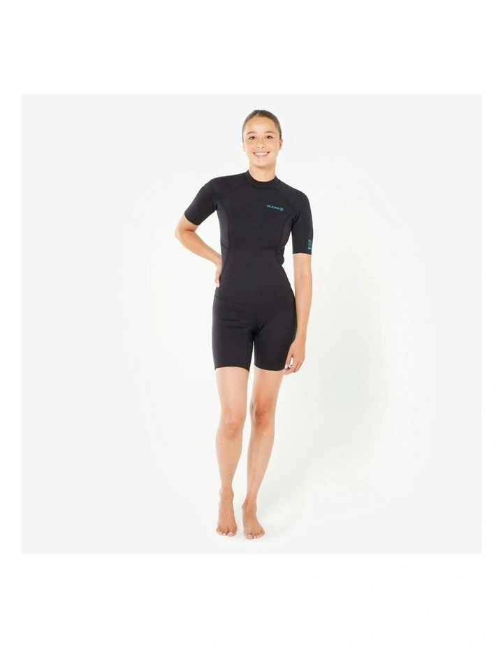 Neoprene Surf Shorty 100 Wetsuit 1.5mm in Black image 3