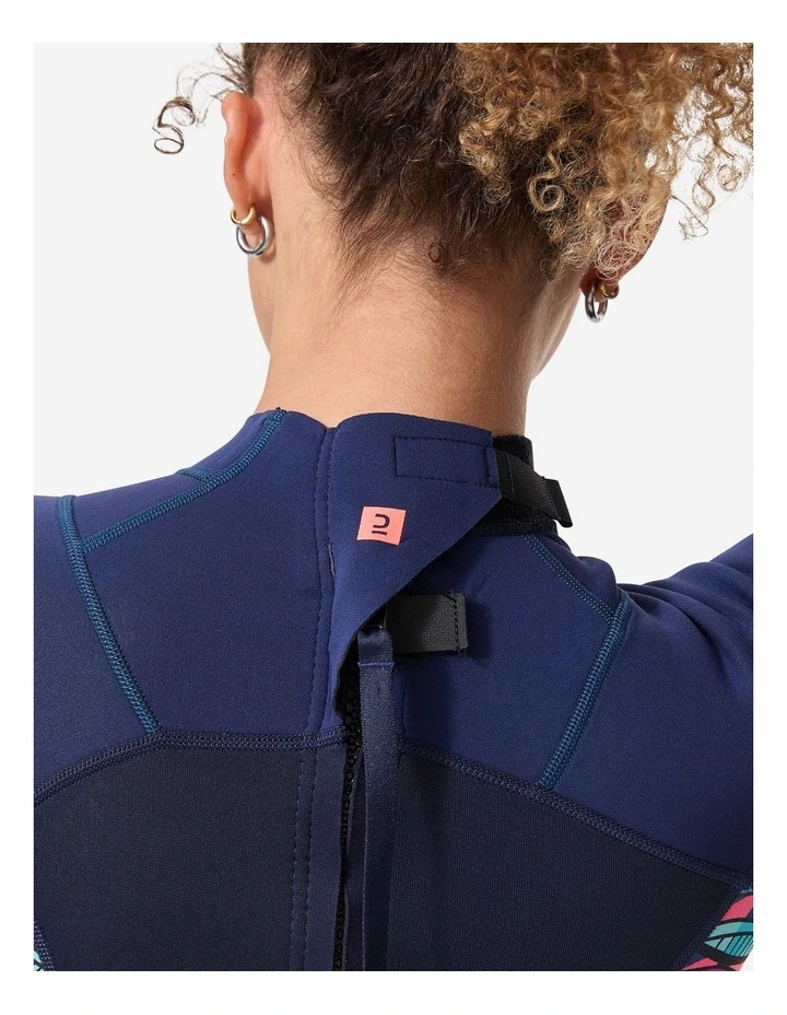 Surfing Shorty Short-Sleeved with Back Zip 500 Waku in Blue image 5