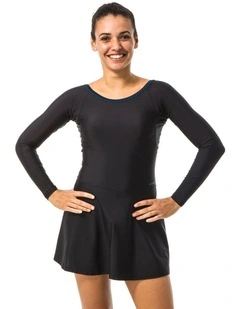 Una Sleeve One-Piece Swimsuit in Black