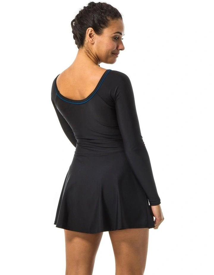 Una Sleeve One-Piece Swimsuit in Black image 2
