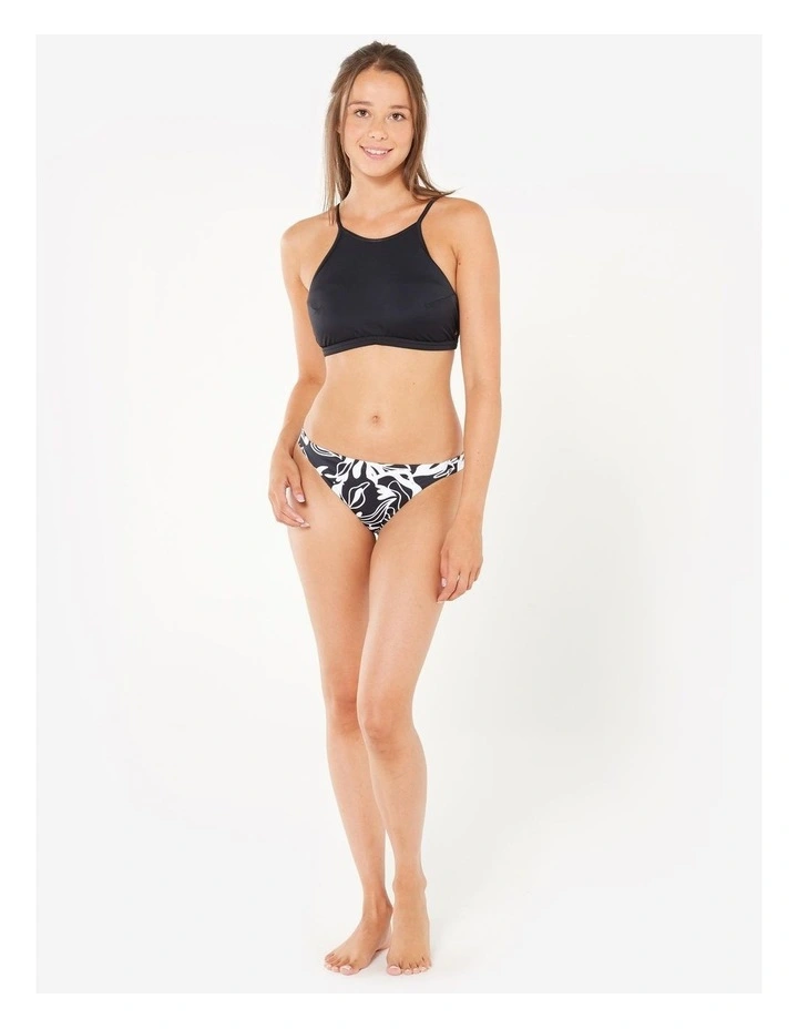 Andrea Surfing Swimsuit Bikini Top with Padded Cups in Black image 2