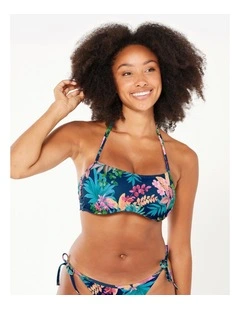 Laura Bandeau Surf Swimsuit Top in Borabora Blue