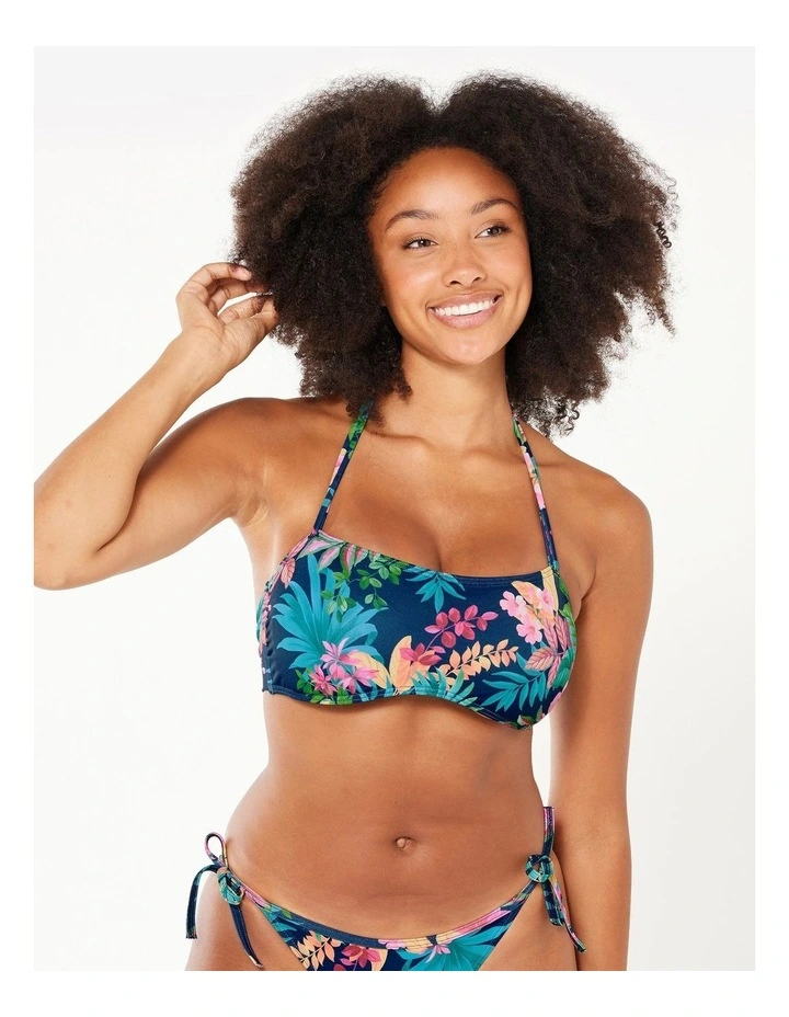 Laura Bandeau Surf Swimsuit Top in Borabora Blue image 1