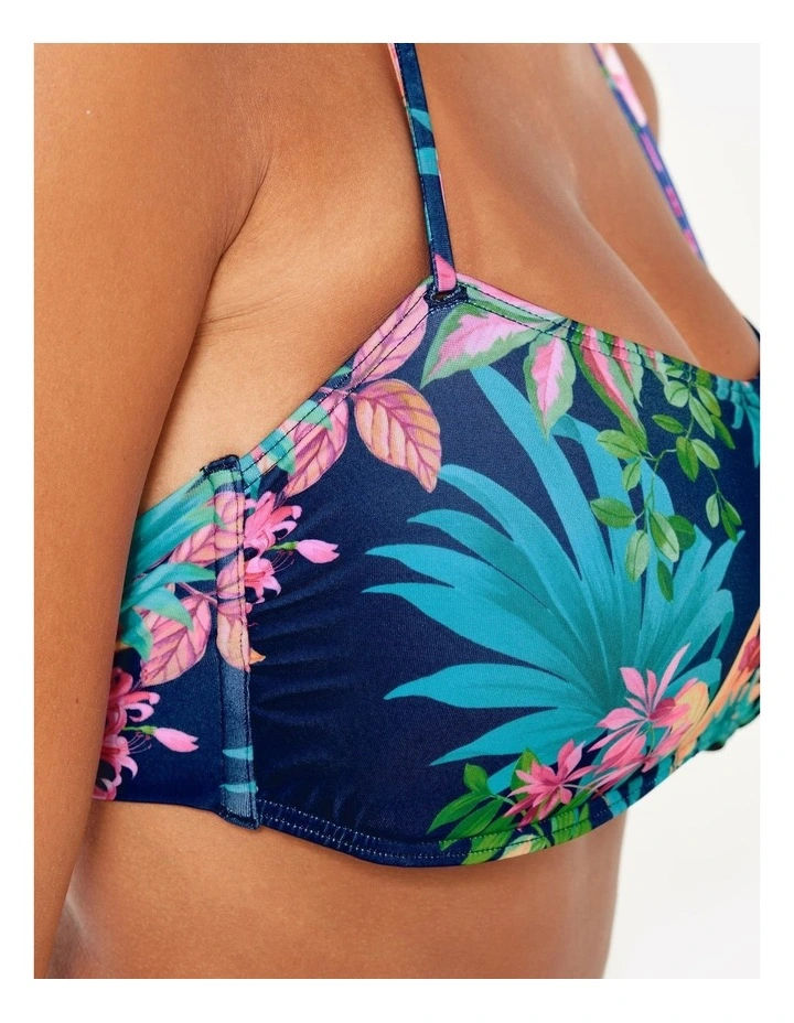 Laura Bandeau Surf Swimsuit Top in Borabora Blue image 5