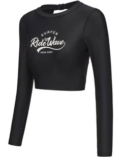 Decathlon | Surf women's swimsuit top - CN TOP ADAH BLACK2.0