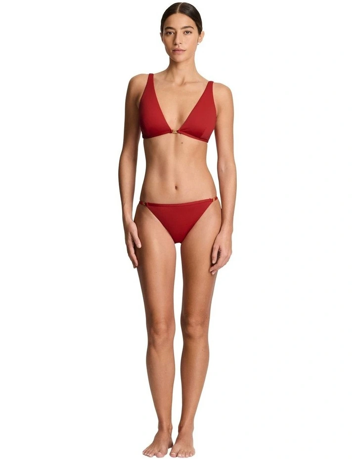 Beach Club Logo-Trim Tall Triangle Bikini Top image 5