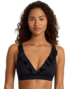 Beach Club Solids Ruffle Underwire Bikini Top