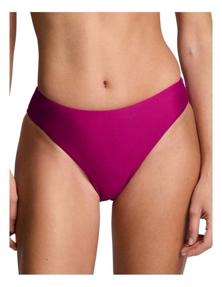 Beach Club Solids Curved Waist Midrise Bikini Bottom image 1