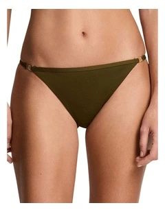 Beach Club Logo-Trim Tanga Bikini Bottom