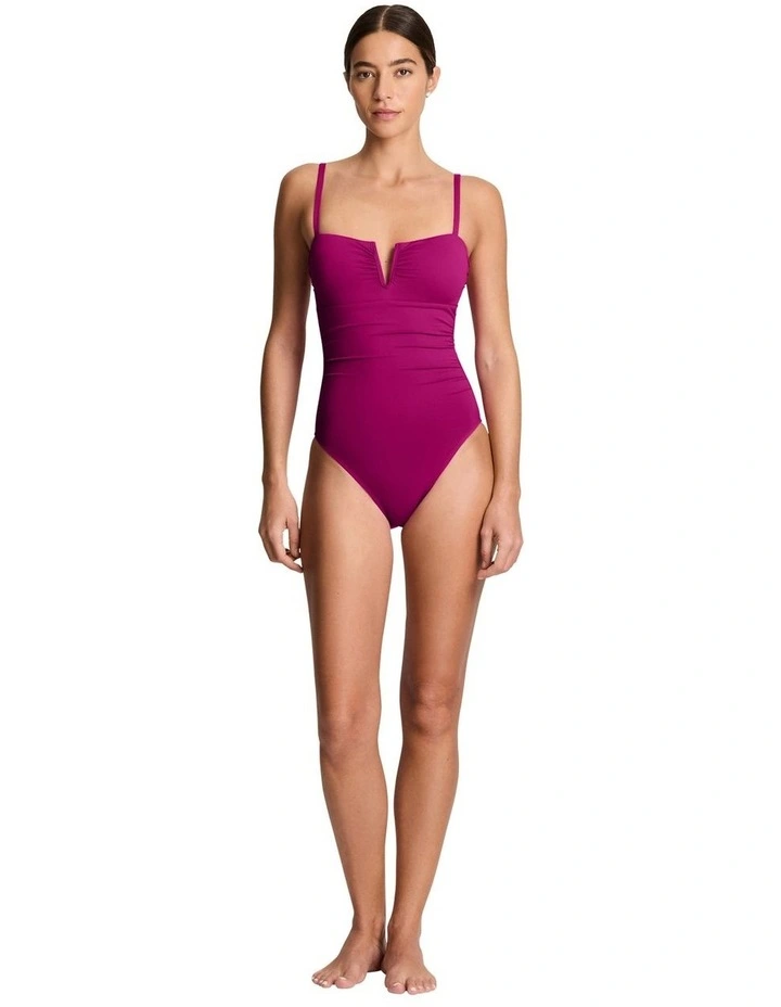 Beach Club Solids V Wire High Leg Shaping Swimsuit image 5