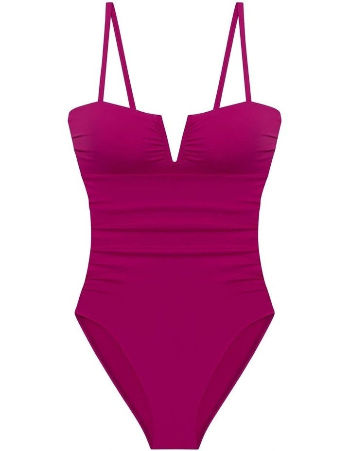 Beach Club Solids V Wire High Leg Shaping Swimsuit image 7