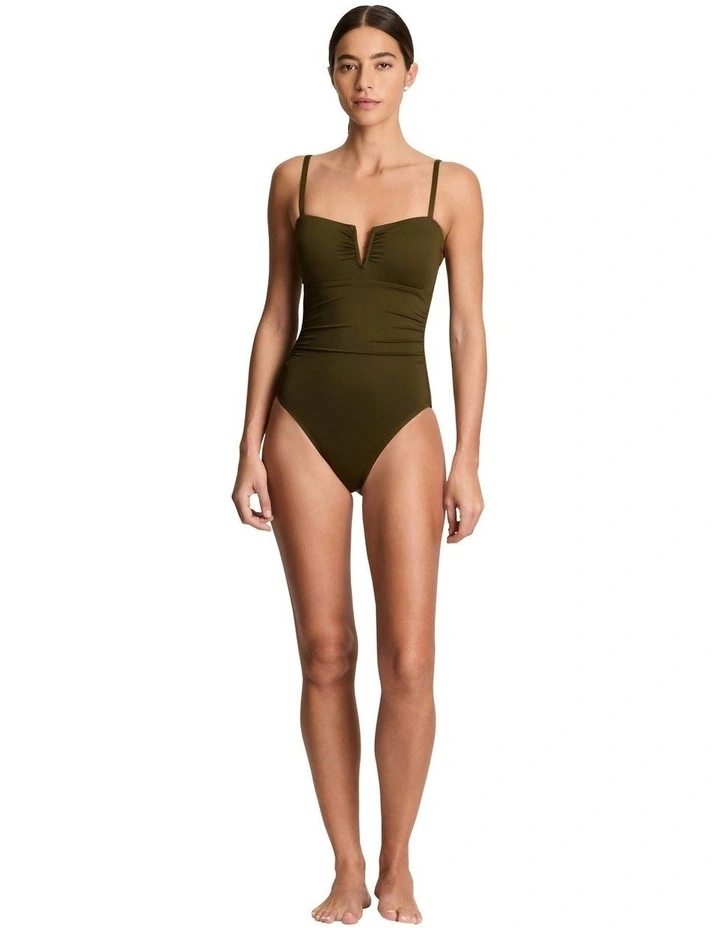 Beach Club Solids V Wire High Leg Shaping Swimsuit image 4