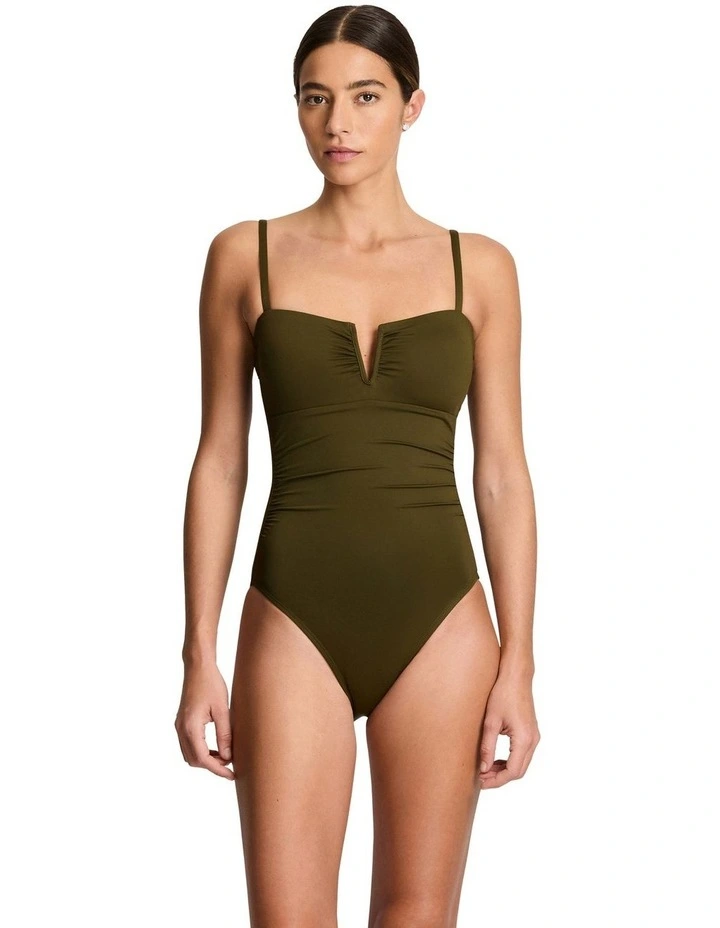 Beach Club Solids V Wire High Leg Shaping Swimsuit image 5