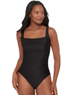 Rock Solid Polaris Wired Square Neck One-Piece Shaping Swimsuit