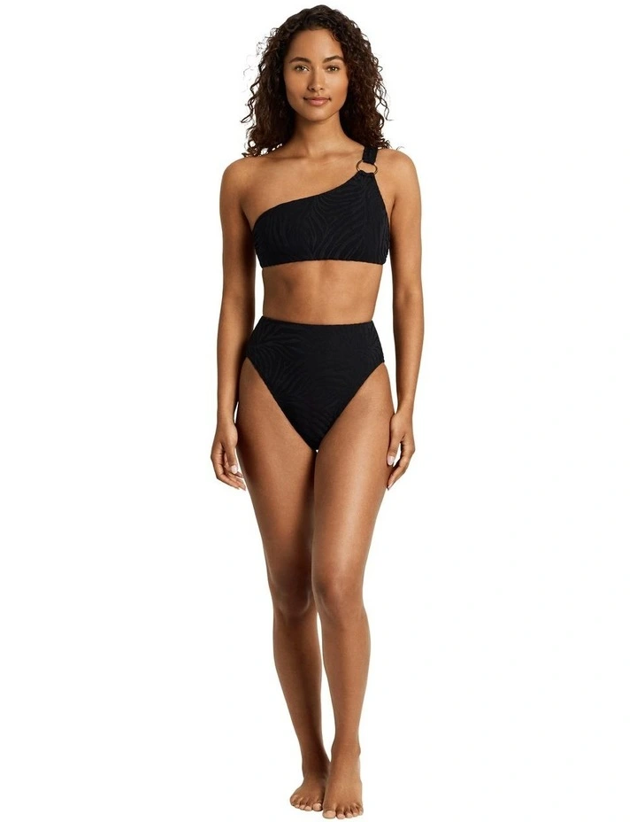 Zebra Jacquard High Waist Bikini Bottom image 4