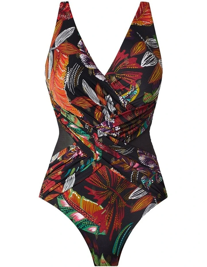 Pluma Orla Crossover Draped Shaping Swimsuit image 6