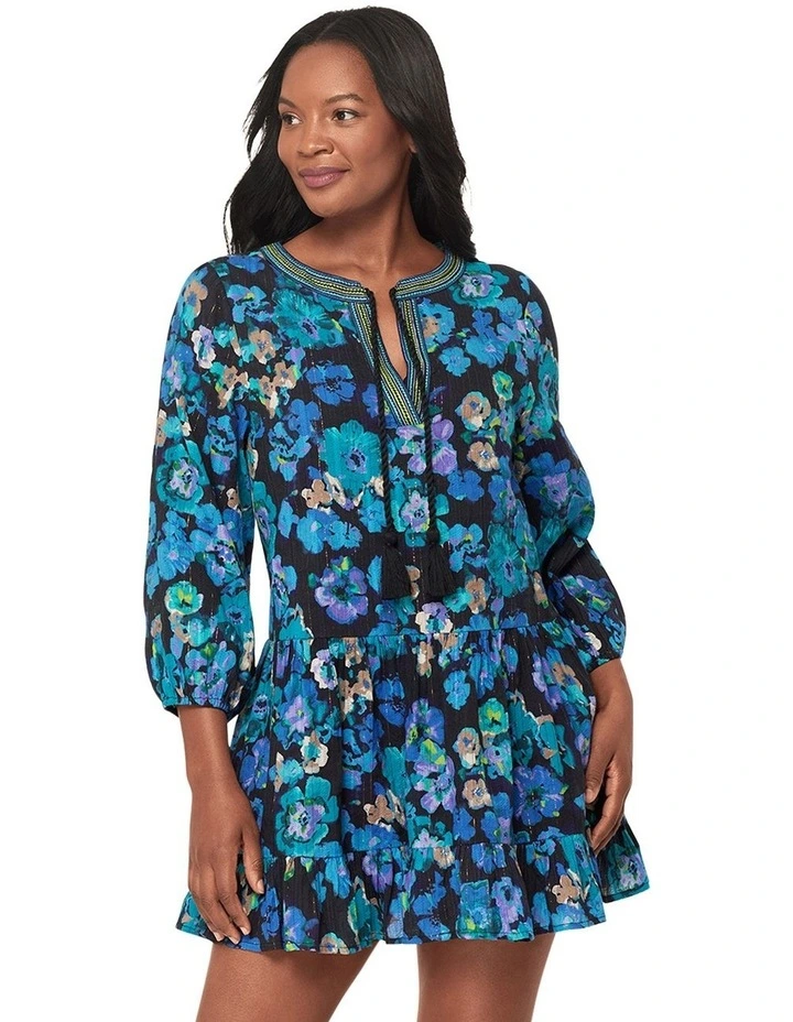 Secret Garden Mini Length Cotton Beach Dress image 1