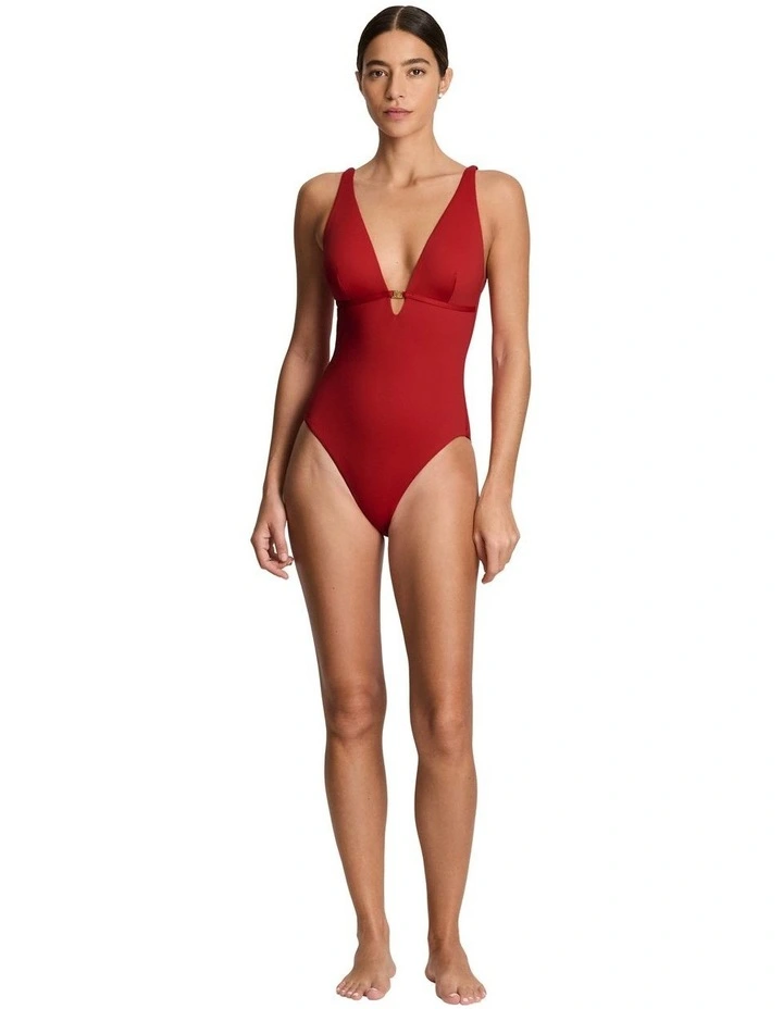 Beach Club V-Neck Shaping One Piece Swimsuit image 4