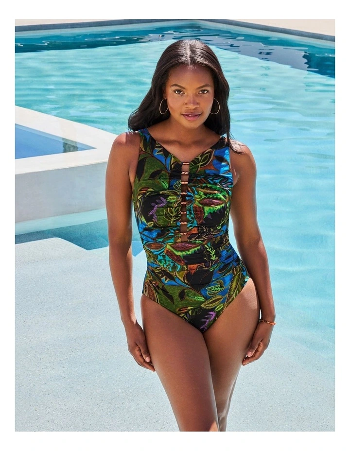 Amazonia Swizzle Underwire High Neck Swimsuit with Beads image 3