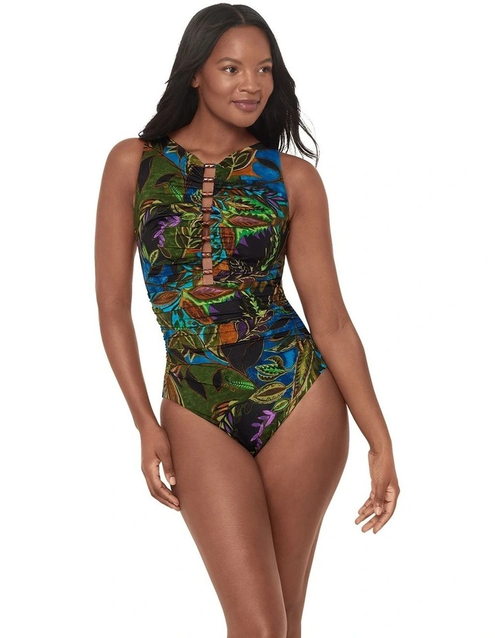 Amazonia Swizzle Underwire High Neck Swimsuit with Beads image 5
