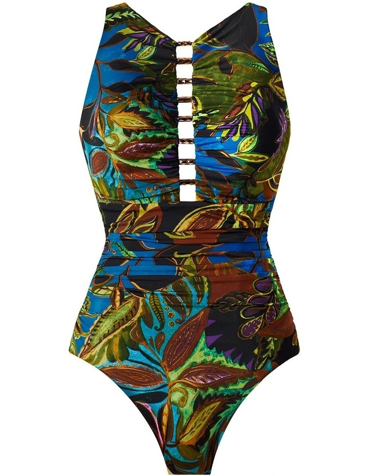 Amazonia Swizzle Underwire High Neck Swimsuit with Beads image 6