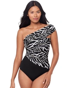Sand Tracks Goddess One Shoulder Tummy Control Swimsuit