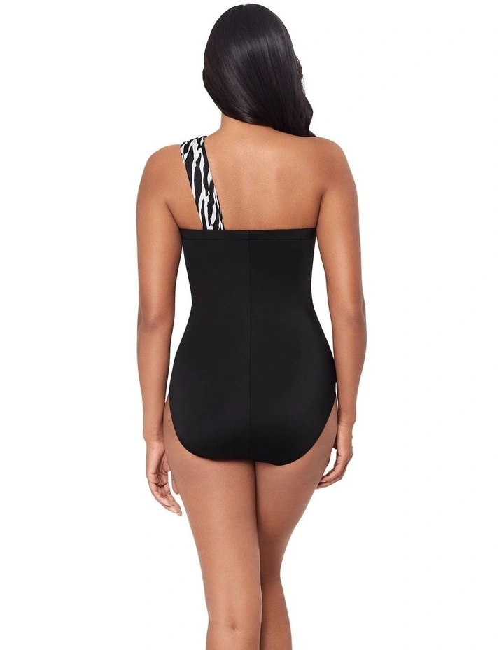 Sand Tracks Goddess One Shoulder Tummy Control Swimsuit image 2