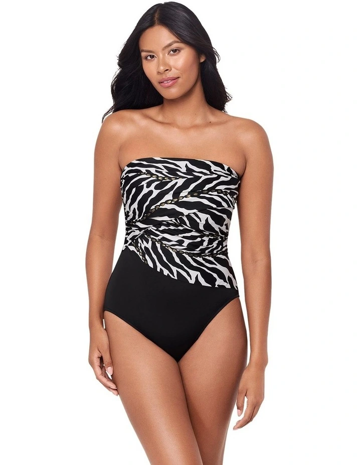 Sand Tracks Goddess One Shoulder Tummy Control Swimsuit image 5