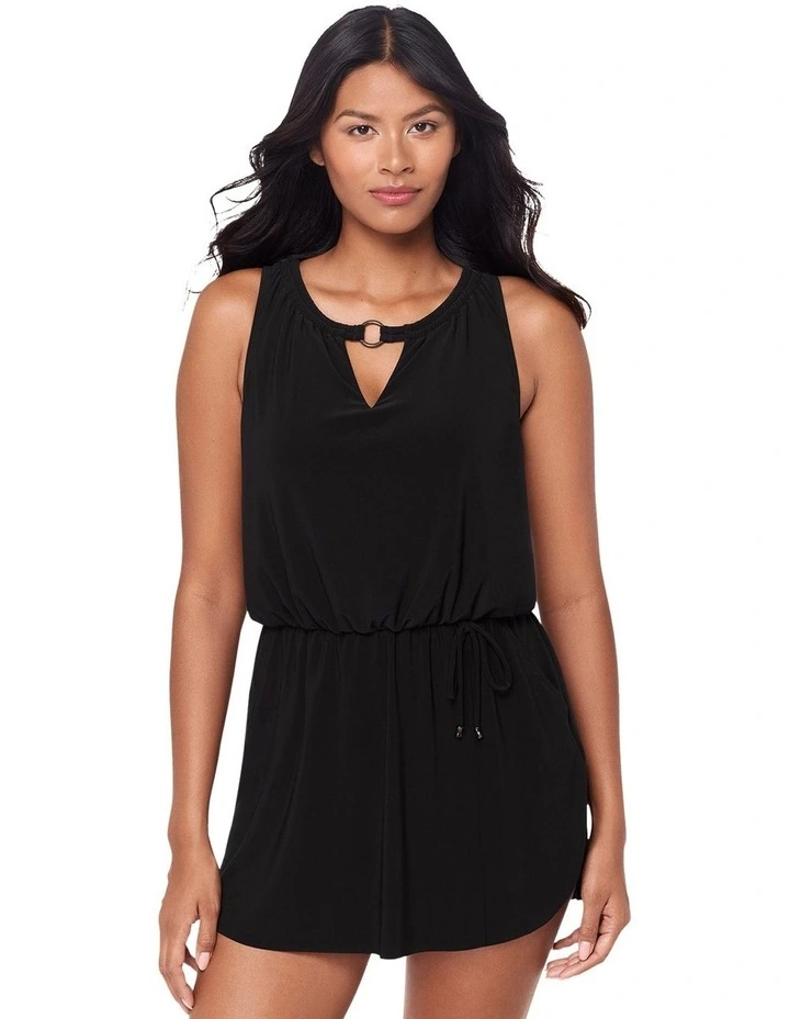 Effie Tie Waist Short Shaping Swimdress image 1
