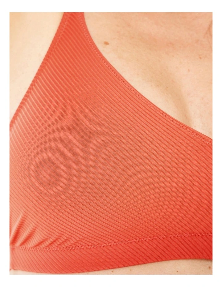 Womens swimming textured crop top swimsuit top - Lila simy terracotta image 4