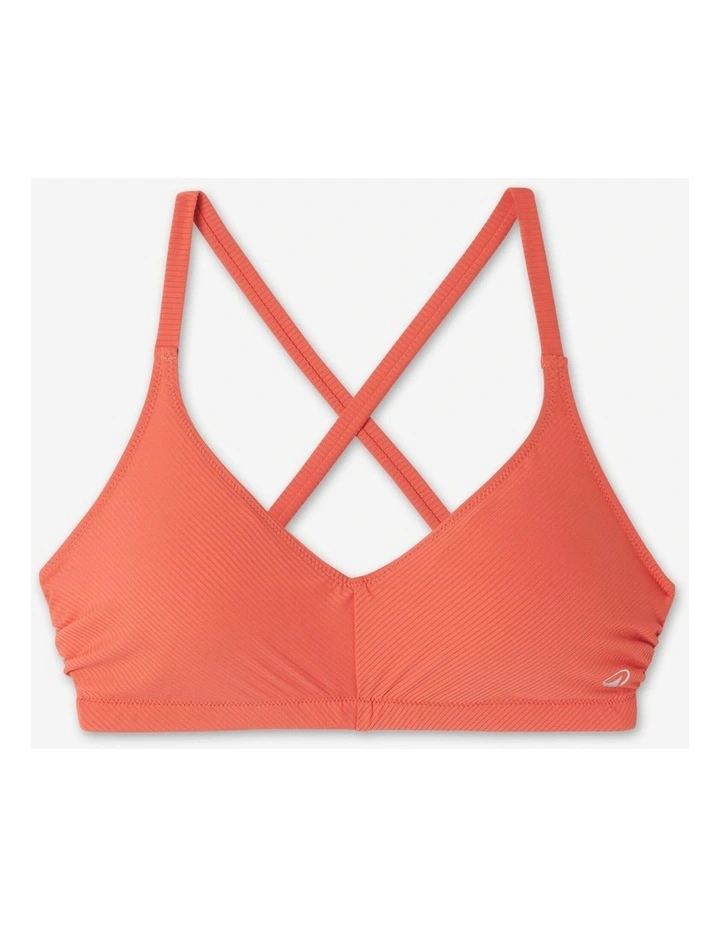 Womens swimming textured crop top swimsuit top - Lila simy terracotta image 5