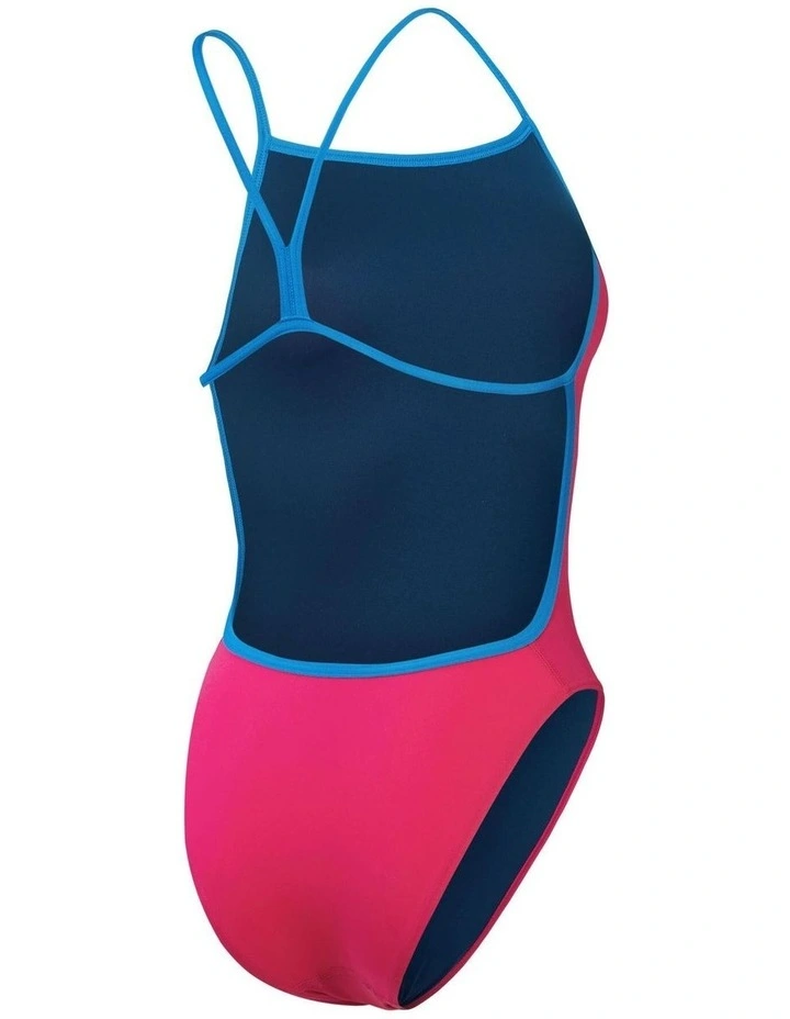 Decathlon | Speedo Women's Solid Vback One Piece - Magenta Haze image 2