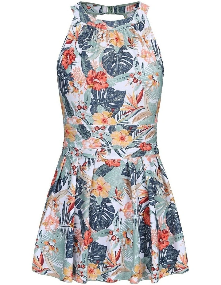 Decathlon | Women's 1-Piece Skirt Swimsuit - CN Amber - GLORY image 1